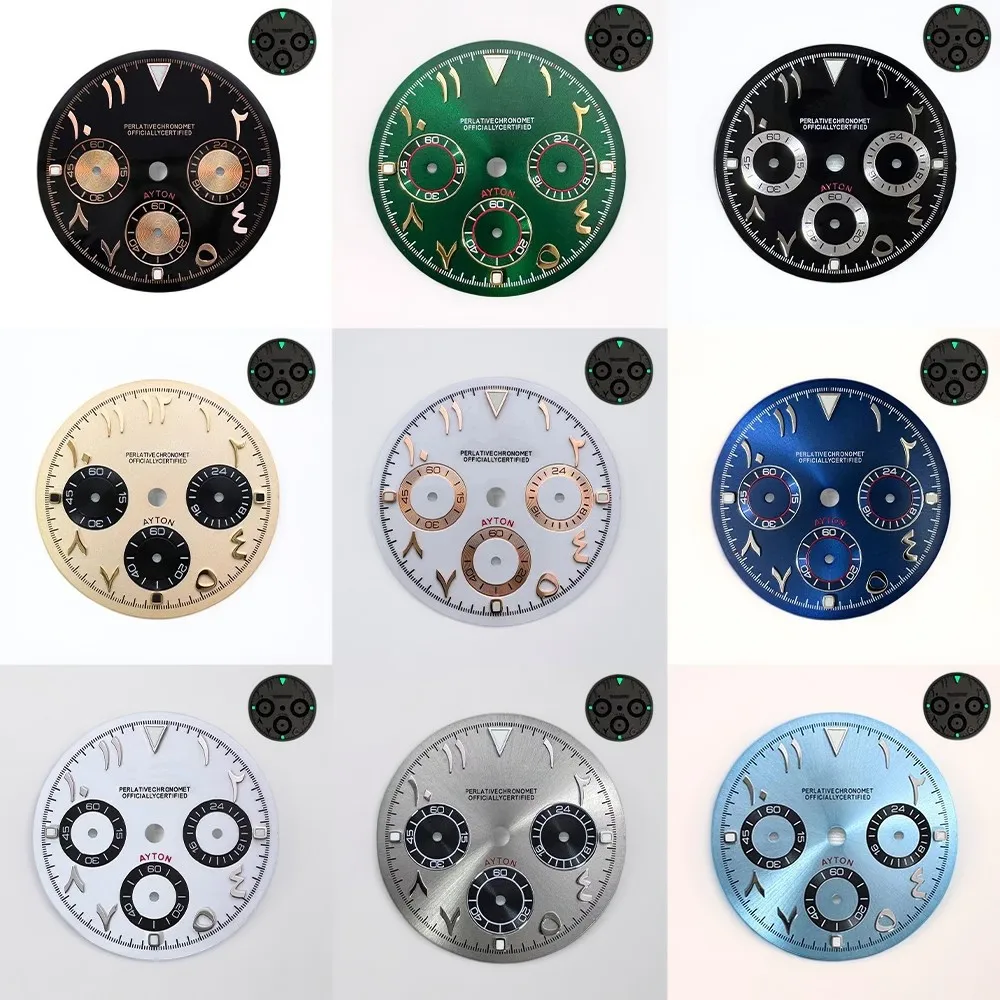 29.5mm S Logo Panda Arab DTN Dial Fit VK63 Movement Green Luminous Latest styles Watch Modification Accessories 
29.5mm S Logo Panda Arab DTN Dial Fit VK63 Movement Green Luminous Latest styles Watch Modification Accessories