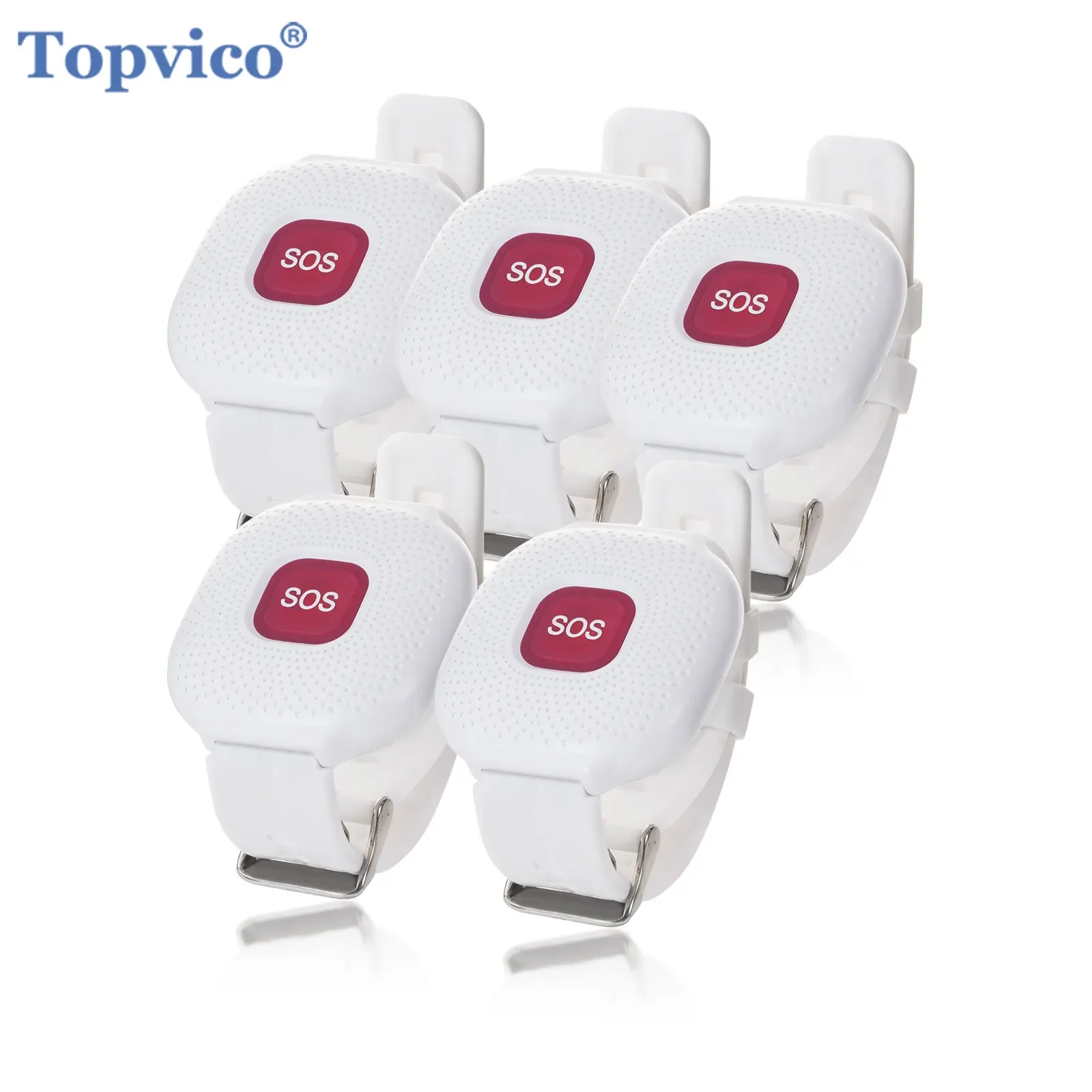 Topvico SOS Wristband Caregiver Call Button Wireless Panic Alarm for Elderly Senior Emergency Alert Work with Tuya WiFi
Topvico SOS Wristband Caregiver Call Button Wireless Panic Alarm for Elderly Senior Emergency Alert Work with Tuya WiFi