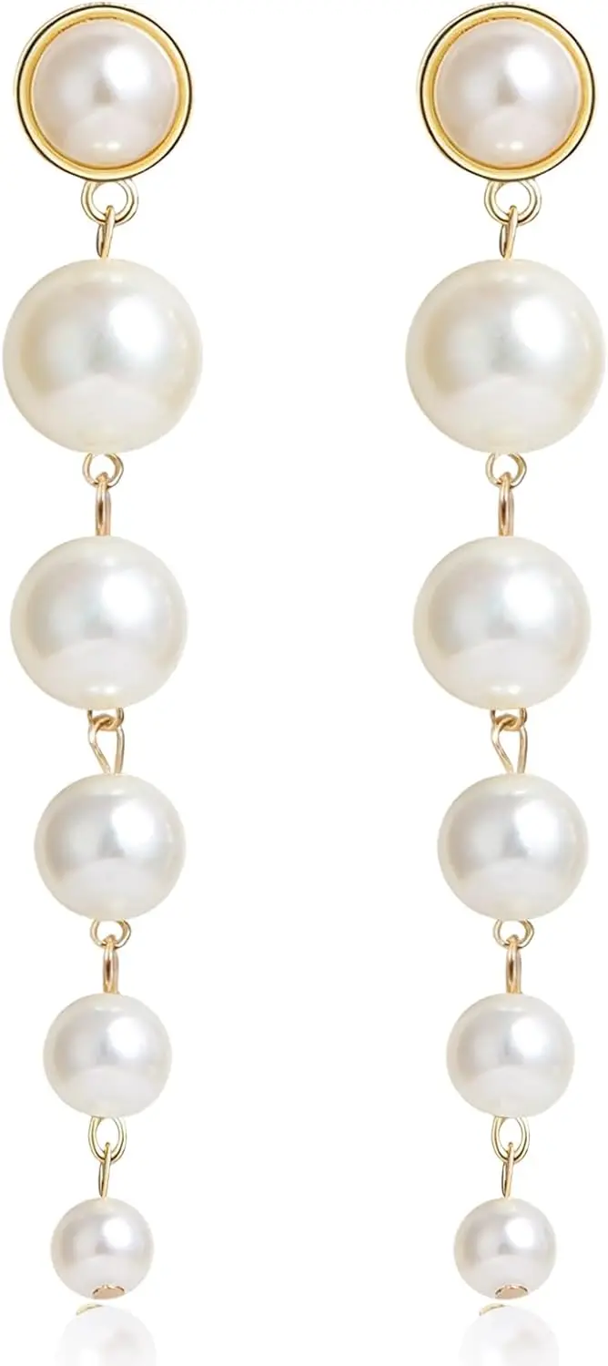 Big Pearl Earrings, Drop & Dangle Earrings for women, Gold Big Pearl Ball Stud Earrings for Birthday Christmas Gift
Big Pearl Earrings, Drop & Dangle Earrings for women, Gold Big Pearl Ball Stud Earrings for Birthday Christmas Gift
