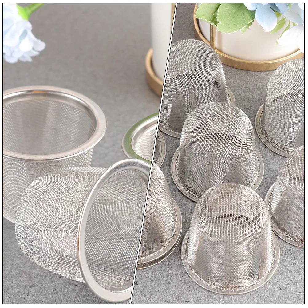 10pcs Stainless Steel Filter Fine Mesh Strainer For Loose Leaf Tea Coffee Infuser Brew Residue Easily Home Office Kitchen Bar
10pcs Stainless Steel Filter Fine Mesh Strainer For Loose Leaf Tea Coffee Infuser Brew Residue Easily Home Office Kitchen Bar
