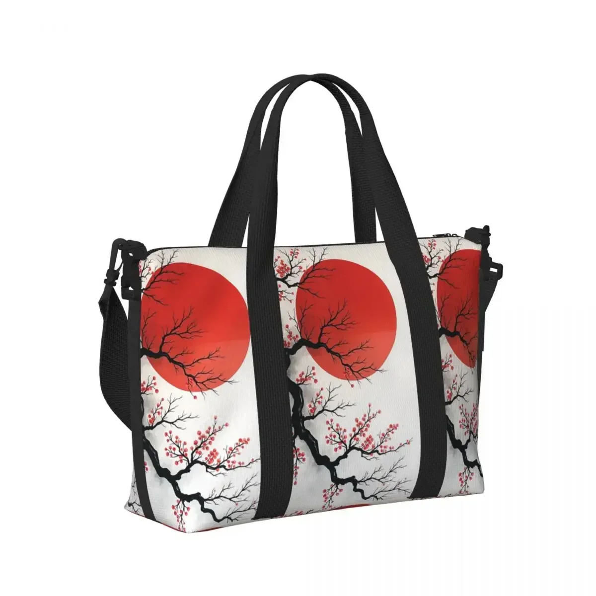 Japan Sakura Cherry Blossoms With A Red Rising Sun Beach Travel Bag Tote Bags for Gym Yoga Women Shopping Duffle Shoulder Bag
Japan Sakura Cherry Blossoms With A Red Rising Sun Beach Travel Bag Tote Bags for Gym Yoga Women Shopping Duffle Shoulder Bag