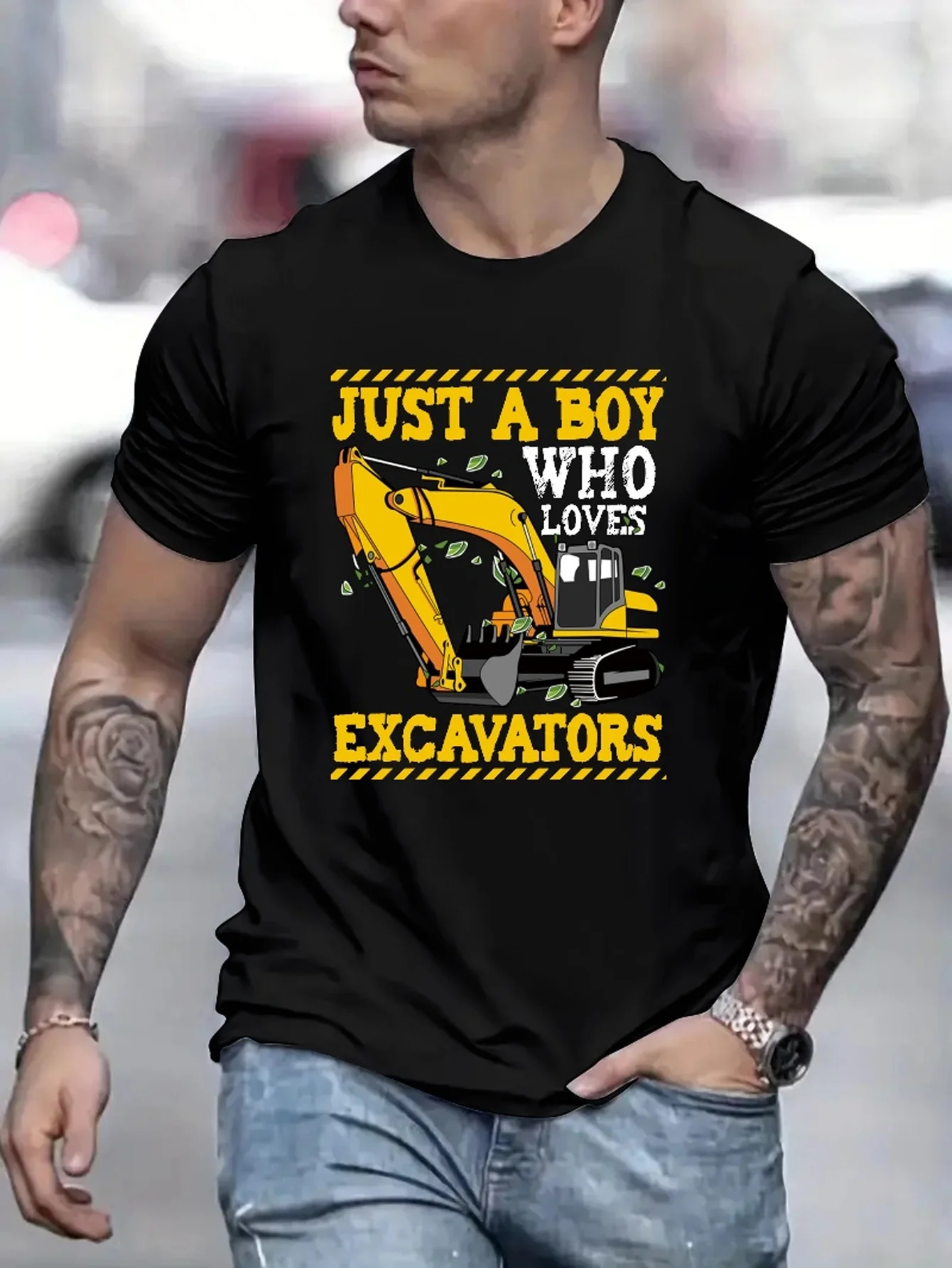 Just A Boy Who Loves Excavators Print T Shirt, Tees For Men, Casual Short Sleeve T-shirt For Summer
Just A Boy Who Loves Excavators Print T Shirt, Tees For Men, Casual Short Sleeve T-shirt For Summer