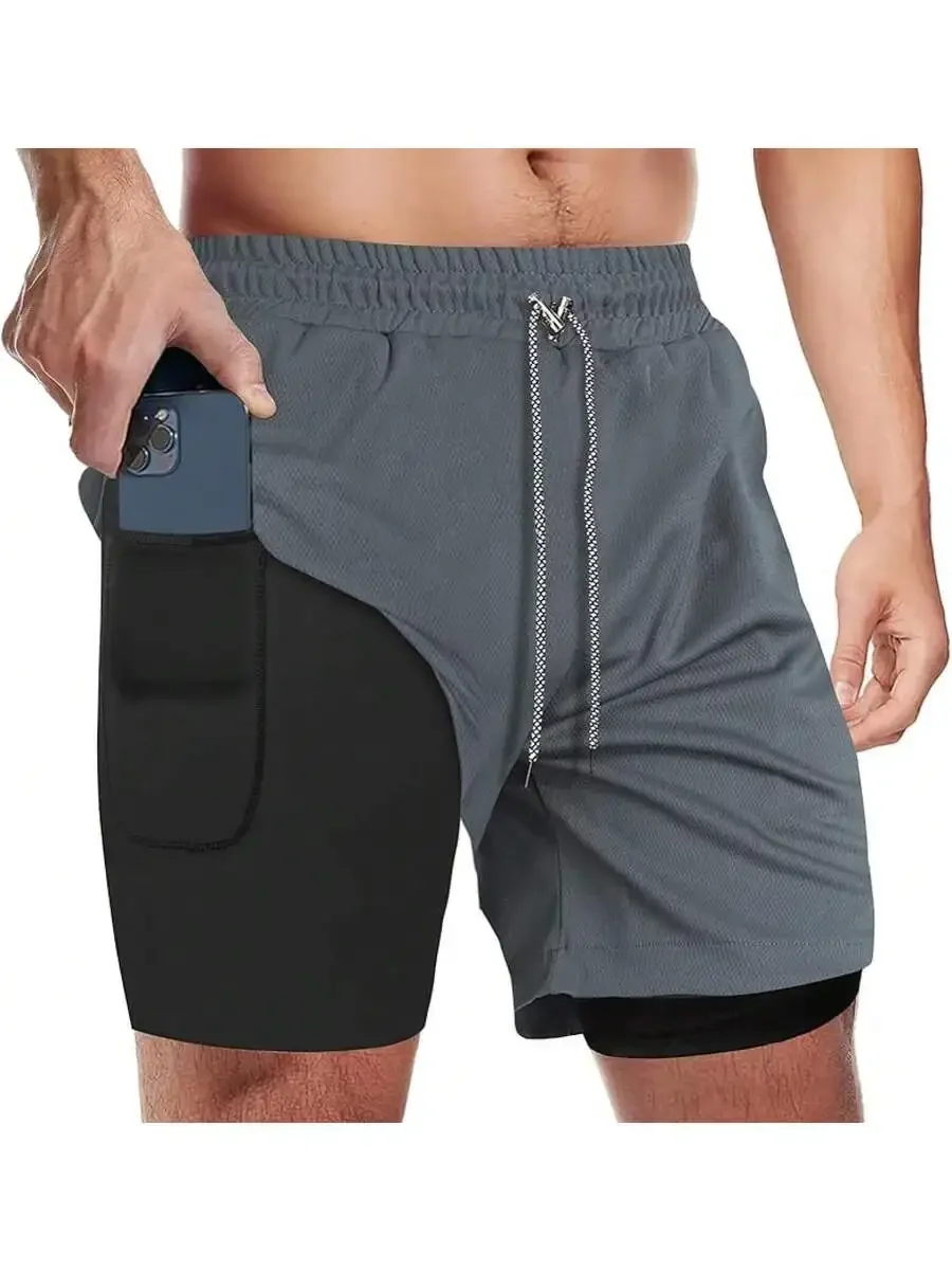 Mens 2 In 1 Quick Dry Running Shorts With Pockets Athletic Workout Shorts
Mens 2 In 1 Quick Dry Running Shorts With Pockets Athletic Workout Shorts
