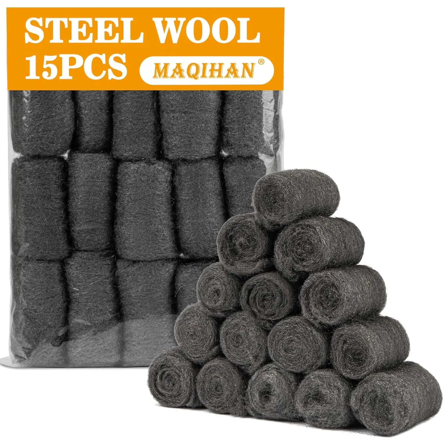 Steel Wool Pads 0000 15-Pack for Polishing Glass Wood Metal Chrome - Extra Fine Steel Wool Roll for Cleaning and Mouse Hole
Steel Wool Pads 0000 15-Pack for Polishing Glass Wood Metal Chrome - Extra Fine Steel Wool Roll for Cleaning and Mouse Hole