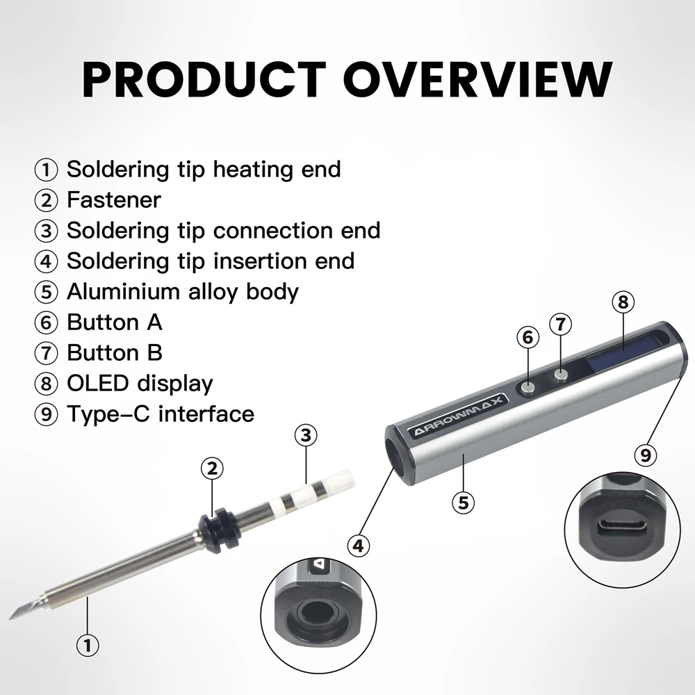 TXF【Reliable】 L1 Soldering Iron Kit, PD 65W Power Programmable Smart Mini Electric Soldering Pen Auto Sleep With Power Adap
TXF【Reliable】 L1 Soldering Iron Kit, PD 65W Power Programmable Smart Mini Electric Soldering Pen Auto Sleep With Power Adap