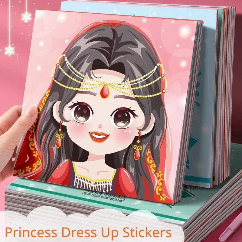 Dress Up Stickers Girl Children's Toys Puzzle Beautiful Princess Makeup Change Sticker Book Paste Paper Painting Children
Dress Up Stickers Girl Children's Toys Puzzle Beautiful Princess Makeup Change Sticker Book Paste Paper Painting Children