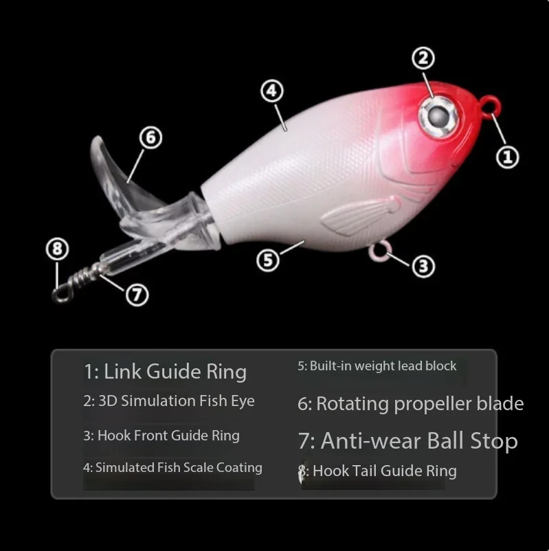 Floating Propeller Crankbait Topwater Whopper Plopper Hard Lure 10g 14g For Bass Sea Bass Freshwater Saltwater Fishing Tackle
Floating Propeller Crankbait Topwater Whopper Plopper Hard Lure 10g 14g For Bass Sea Bass Freshwater Saltwater Fishing Tackle