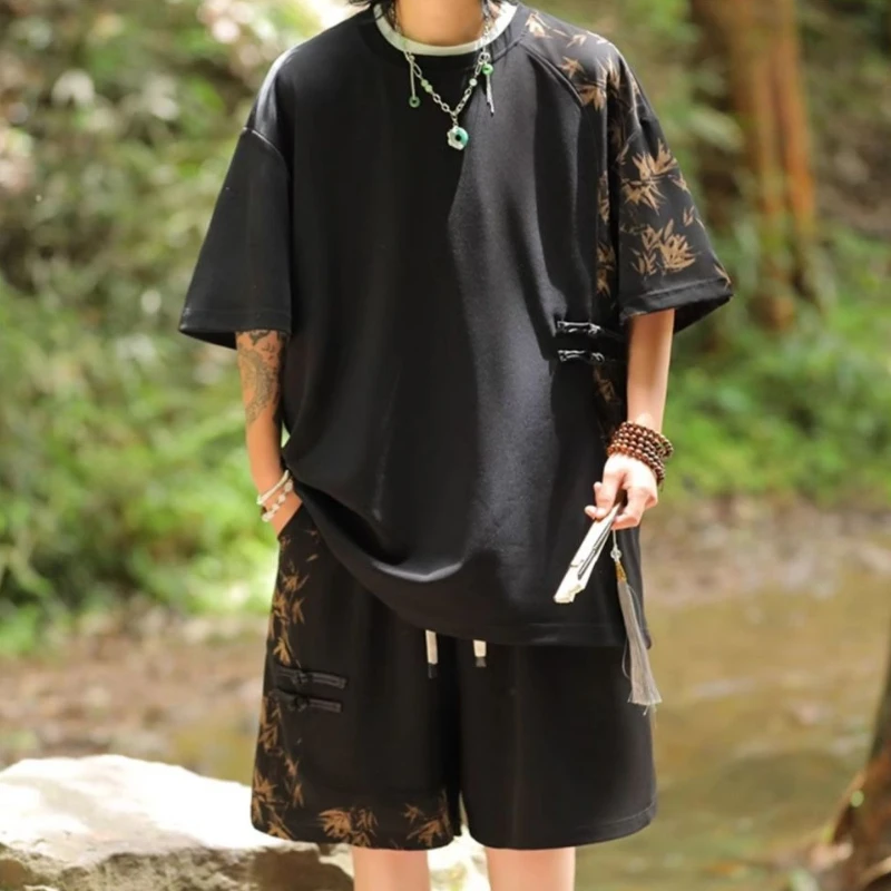 Fashion Mens Two Piece Sets 2026 New Arrival Loose Fit Ice Silk Short Sleeve Tshirt and Shorts for Big Size Teen Boys
Fashion Mens Two Piece Sets 2026 New Arrival Loose Fit Ice Silk Short Sleeve Tshirt and Shorts for Big Size Teen Boys