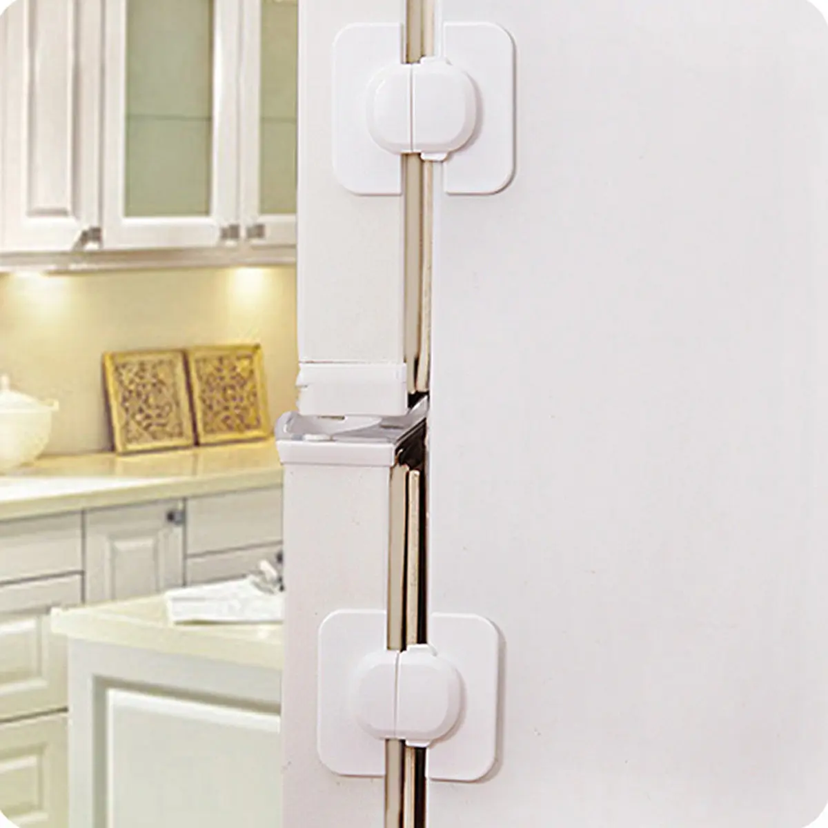 6Pcs Child Safety Locks White Glossy Surface Baby Proof Locks for Refrigerator Cabinet Drawer Baby Protection Refrigerator Lock
6Pcs Child Safety Locks White Glossy Surface Baby Proof Locks for Refrigerator Cabinet Drawer Baby Protection Refrigerator Lock