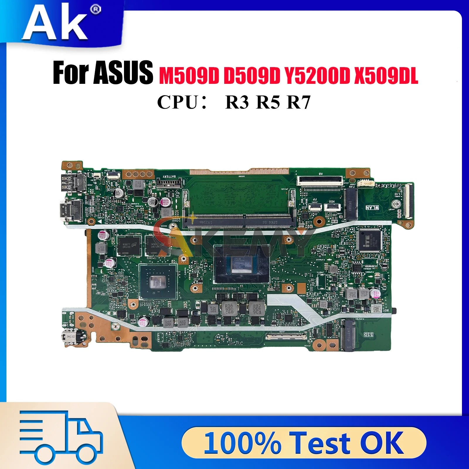 X509DL Laptop Motherboard For ASUS D409D FL8700DA M509D M409D X509DAP D509D Y5200D P1510CDA X509D X509DJ Mainboard R3 R5 R7 CPU
X509DL Laptop Motherboard For ASUS D409D FL8700DA M509D M409D X509DAP D509D Y5200D P1510CDA X509D X509DJ Mainboard R3 R5 R7 CPU