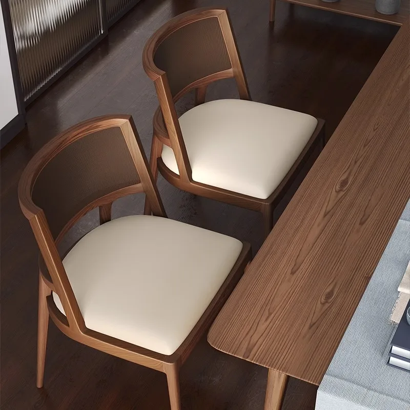 Nordic Wabi-sabi Style Solid Wood Dining Chair Retro Restaurant Home Leisure Back Chair Designer Simple Rattan Chair
Nordic Wabi-sabi Style Solid Wood Dining Chair Retro Restaurant Home Leisure Back Chair Designer Simple Rattan Chair
