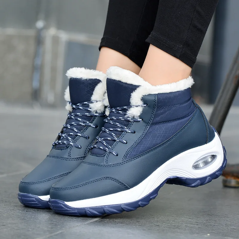 Winter New Large Size Air Cushion Mid-Cut Women's Cotton Shoes Lightweight Snow Boots Thick Bottom Women's Shoes Casual Style
Winter New Large Size Air Cushion Mid-Cut Women's Cotton Shoes Lightweight Snow Boots Thick Bottom Women's Shoes Casual Style