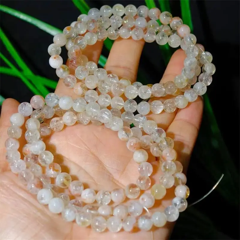 6.5MM Natural Peach Garden Quartz Triple Circle Bracelet Fashion Personalized Gemstone Men Women Gift 1PCS
6.5MM Natural Peach Garden Quartz Triple Circle Bracelet Fashion Personalized Gemstone Men Women Gift 1PCS