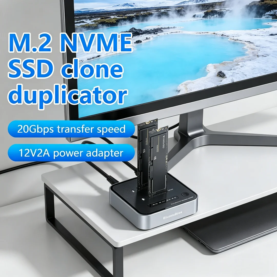 Rarefied Dual-Bay M.2 NVME SSD Clone M.2 NVme SSD Reader 20Gbps USB3.2 Type C OFFline Clone Duplicator NVme PCIE Enclosure
Rarefied Dual-Bay M.2 NVME SSD Clone M.2 NVme SSD Reader 20Gbps USB3.2 Type C OFFline Clone Duplicator NVme PCIE Enclosure