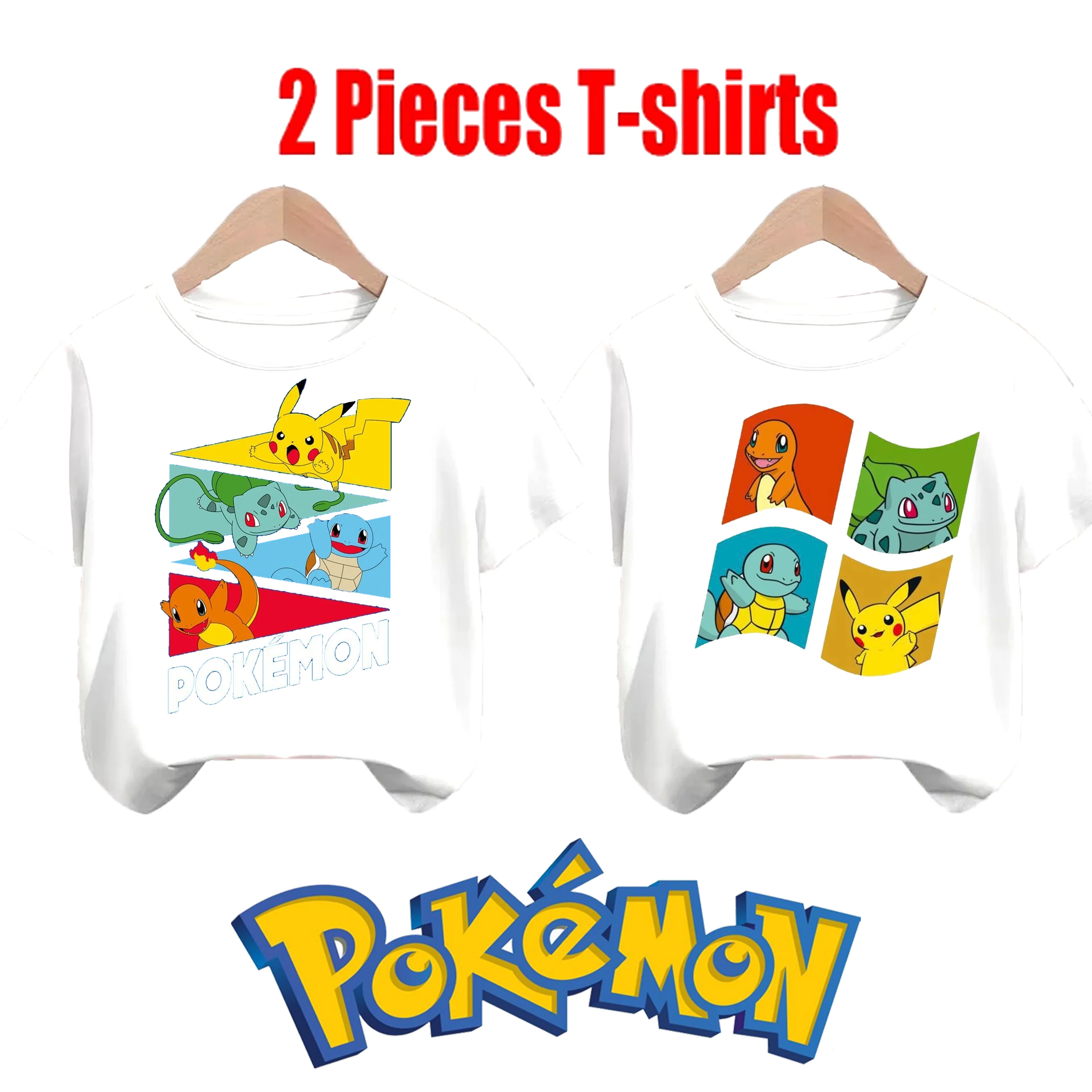2 Pieces Pokémon Pikachu T-shirt Kids Printed T-Shirt Boy Girl Summer Y2K Harajuku Loose Casual Short Sleeve Top for Chirldren
2 Pieces Pokémon Pikachu T-shirt Kids Printed T-Shirt Boy Girl Summer Y2K Harajuku Loose Casual Short Sleeve Top for Chirldren