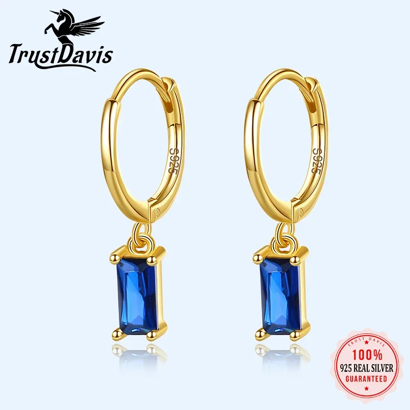 TrustDavis 925 Sterling Silver Geometric Square 6 Colors CZ Hanging Hoop Earrings For Women Elegant Chic Party Jewelry DA2634
TrustDavis 925 Sterling Silver Geometric Square 6 Colors CZ Hanging Hoop Earrings For Women Elegant Chic Party Jewelry DA2634