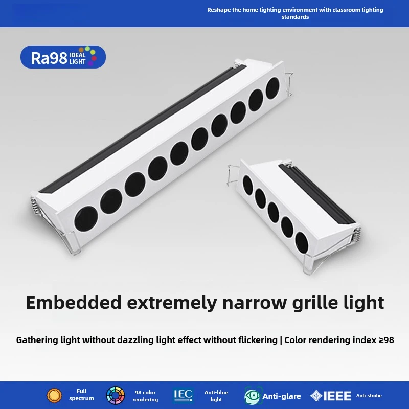 LED Recessed Line Grille Light Ownerless Design Anti-glare Strip 6W 10W 20W Ceiling Lamp Living Room Interior Lighting Bulb
LED Recessed Line Grille Light Ownerless Design Anti-glare Strip 6W 10W 20W Ceiling Lamp Living Room Interior Lighting Bulb