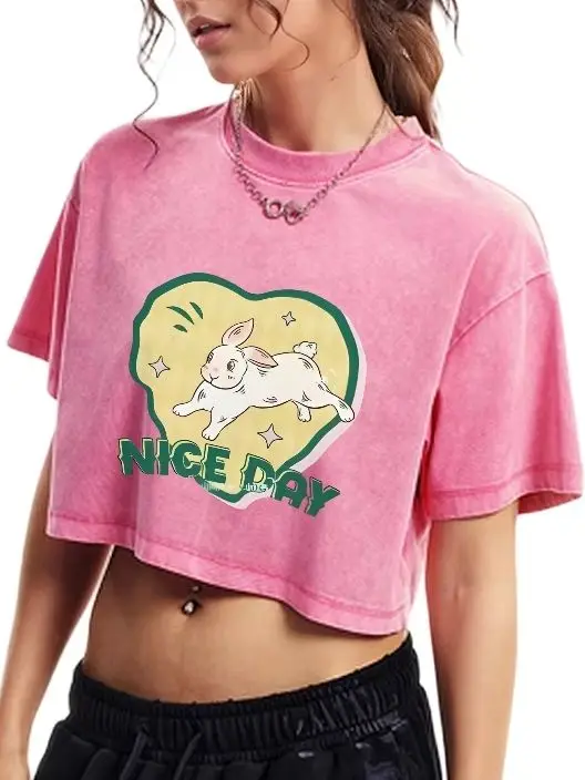 Short Hand-Painted Cute, Summer 2025 Tee, Y2k Women's T-Shirt,Cute Hand-Painted Bunny,Korean Graphic Style,Oversized Comfort Top
Short Hand-Painted Cute, Summer 2025 Tee, Y2k Women's T-Shirt,Cute Hand-Painted Bunny,Korean Graphic Style,Oversized Comfort Top