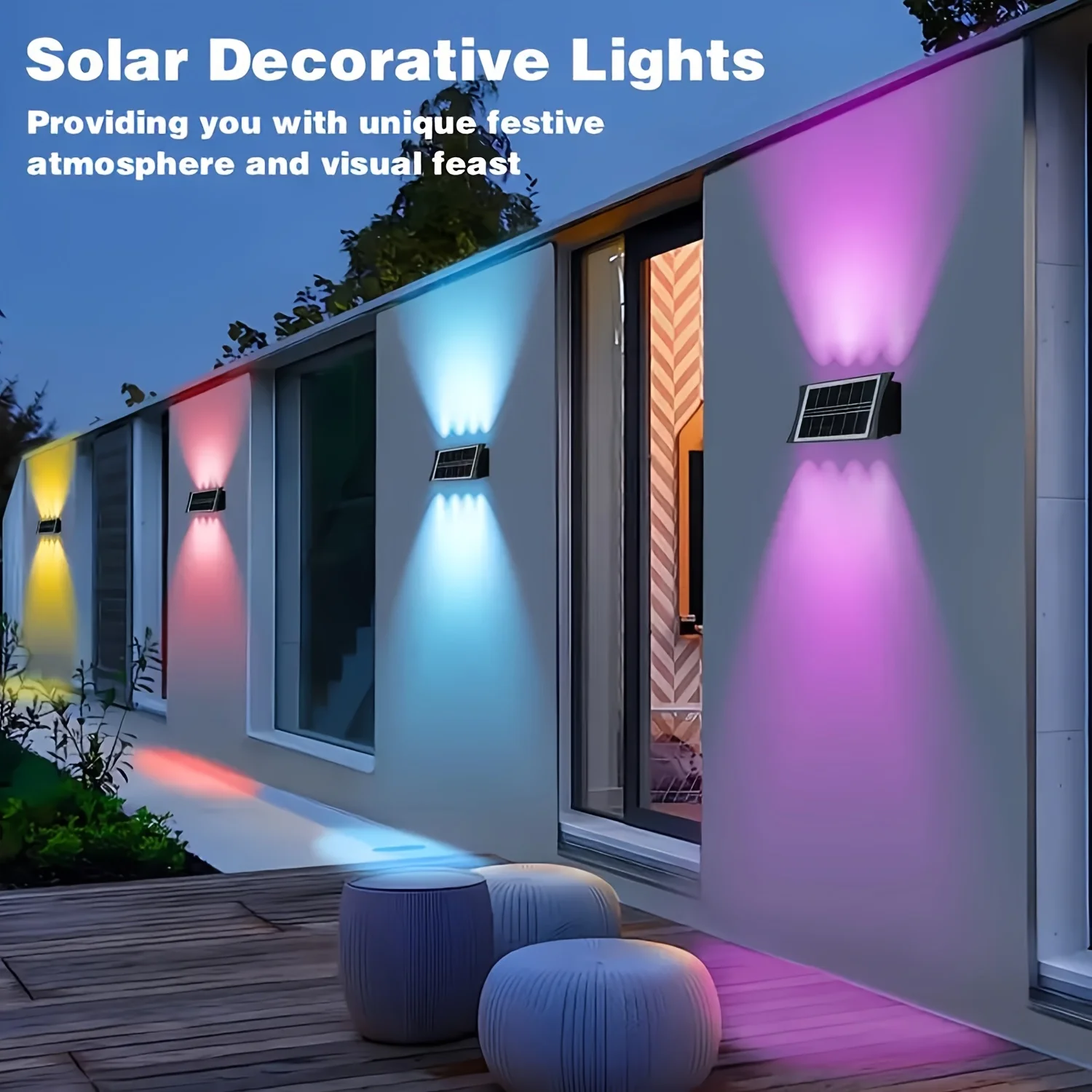 Solar Wall Lanterns Outdoor With 3 Modes, Dusk To Dawn Motion Sensor LED Sconce Lights, Exterior Front Porch Security Lamps Wall Mount Patio Fence Garage Decorative-8 Light Bulb
Solar Wall Lanterns Outdoor With 3 Modes, Dusk To Dawn Motion Sensor LED Sconce Lights, Exterior Front Porch Security Lamps Wall Mount Patio Fence Garage Decorative-8 Light Bulb