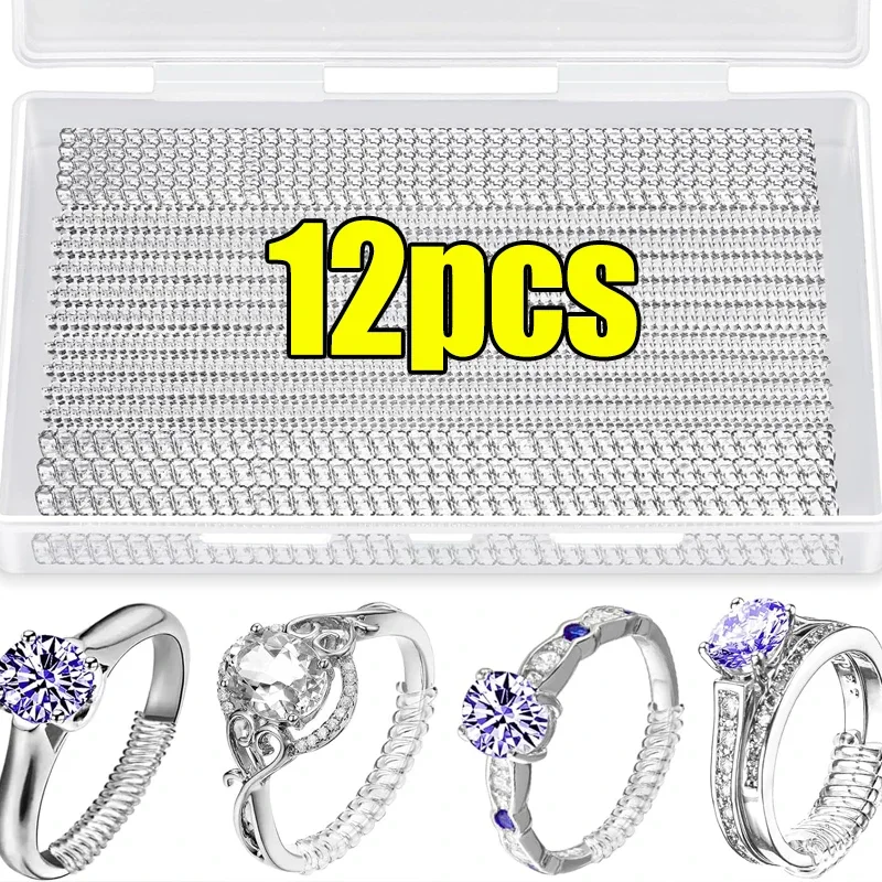 1/12pcs Transparent Spiral Based Ring Tools Spring Coil Ring Size Adjust Guard Tightener Reducer Resizing Tool for Jewelry
1/12pcs Transparent Spiral Based Ring Tools Spring Coil Ring Size Adjust Guard Tightener Reducer Resizing Tool for Jewelry
