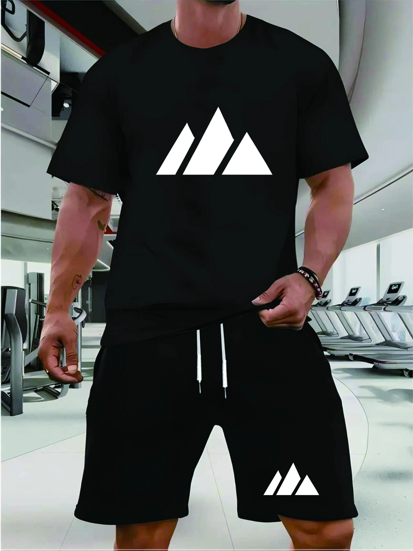 New summer fitness sportswear for men, short-sleeved T-shirt and shorts two-piece set, breathable and quick-drying casual wear.
New summer fitness sportswear for men, short-sleeved T-shirt and shorts two-piece set, breathable and quick-drying casual wear.