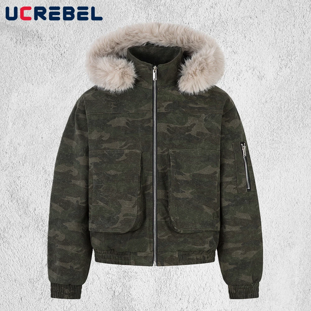Camouflage Cargo Hooded Padded Jacket Mens Pocket Winter Retro High Street Loose Long Sleeve Thick Quilted Jacket Man
Camouflage Cargo Hooded Padded Jacket Mens Pocket Winter Retro High Street Loose Long Sleeve Thick Quilted Jacket Man