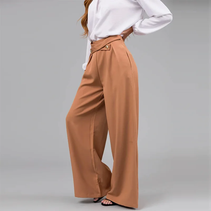 2024 Autumn Casual And Fashionable Popular Loose Straight Leg Pants For Women Office Lady Wide Leg Elegant Orange Work Trousers
2024 Autumn Casual And Fashionable Popular Loose Straight Leg Pants For Women Office Lady Wide Leg Elegant Orange Work Trousers