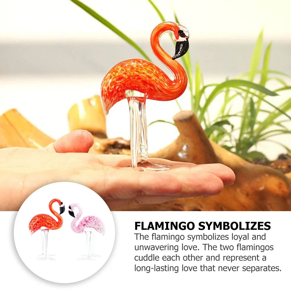 2 Pcs Practical Ornament Flamingo Figurine Desktop Decor Decoration Glass 's Bookcase
2 Pcs Practical Ornament Flamingo Figurine Desktop Decor Decoration Glass 's Bookcase