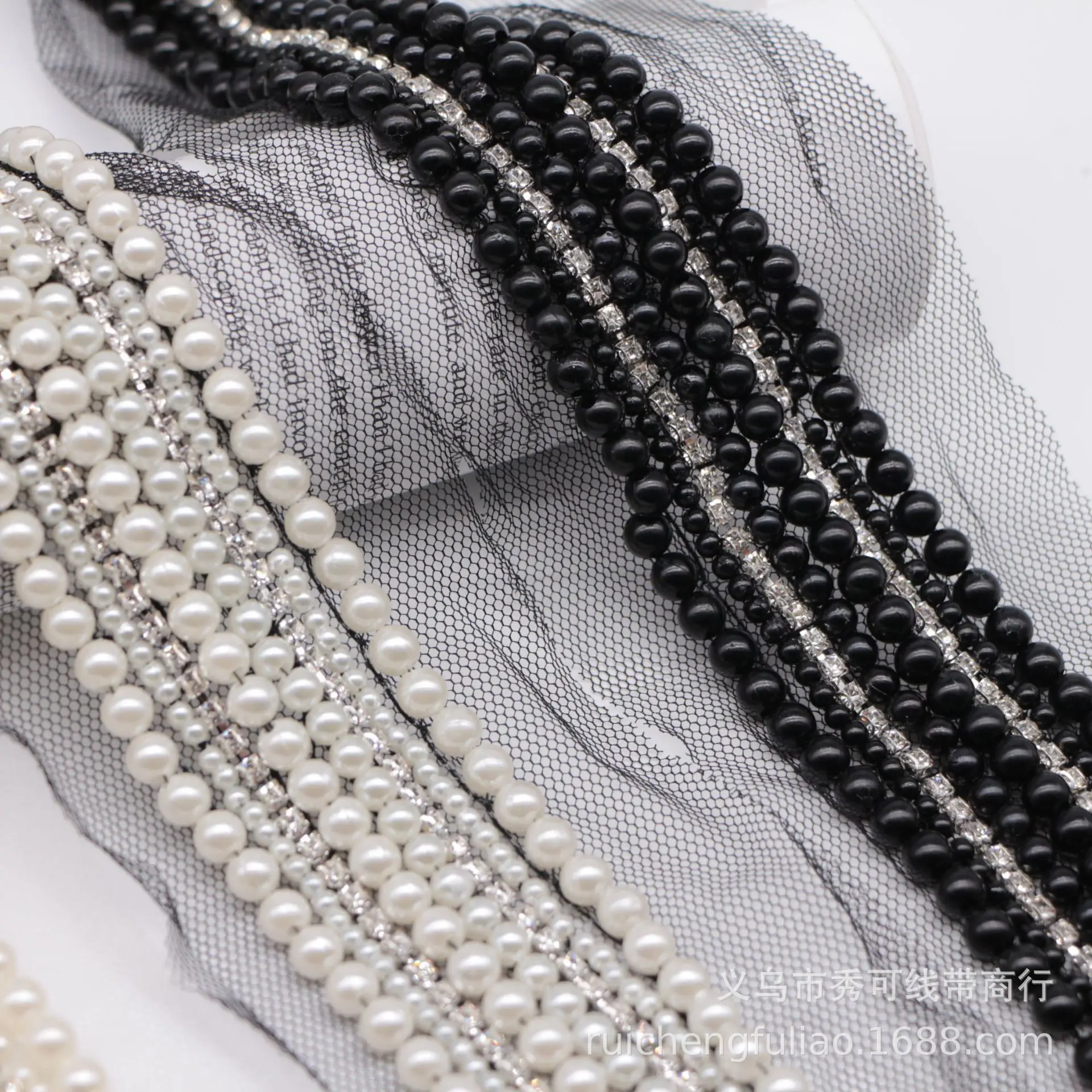 Сшитая вручную кружевная бейка из бисера, сетка, инкрустированная стразами, жемчужная тканая лента, женская одежда, аксессуары для волос, принадлежности для самостоятельного изготовления 
Сшитая вручную кружевная бейка из бисера, сетка, инкрустированная стразами, жемчужная тканая лента, женская одежда, аксессуары для волос, принадлежности для самостоятельного изготовления