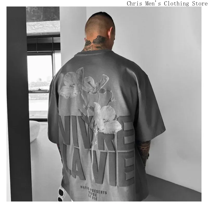 Oversized Loose Men's Short Sleeve T-shirt Men's Street Trend Casual Printed T-shirt Casual Sports Gray Men's Short Sleeve Tee
Oversized Loose Men's Short Sleeve T-shirt Men's Street Trend Casual Printed T-shirt Casual Sports Gray Men's Short Sleeve Tee