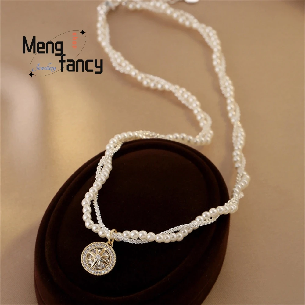 Starlight Zircon Woven Pearl Necklace For Women, High-End Collarbone Light Luxury, Niche Sweater Chain, Versatile Accessories
Starlight Zircon Woven Pearl Necklace For Women, High-End Collarbone Light Luxury, Niche Sweater Chain, Versatile Accessories