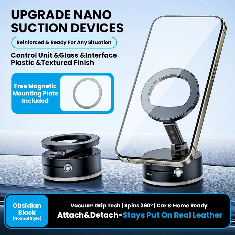 Магнитный автомобильный держатель для телефона, вращение на 360°, складная и вакуумная присоска для Magsafe iPhone 12-17, автомобильный/тренажерный зал/держатель телефона для вождения
Магнитный автомобильный держатель для телефона, вращение на 360°, складная и вакуумная присоска для Magsafe iPhone 12-17, автомобильный/тренажерный зал/держатель телефона для вождения