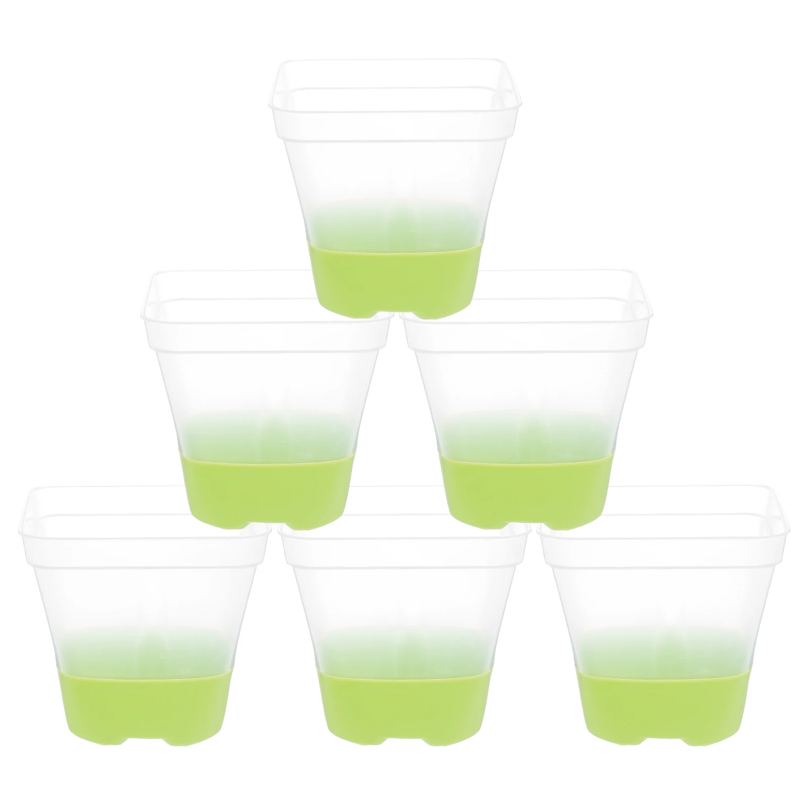 6 Pcs Square Flower Pot Clear Transparent Plant Planter Silicone Base Breathing Design Reusable for Gardening
6 Pcs Square Flower Pot Clear Transparent Plant Planter Silicone Base Breathing Design Reusable for Gardening