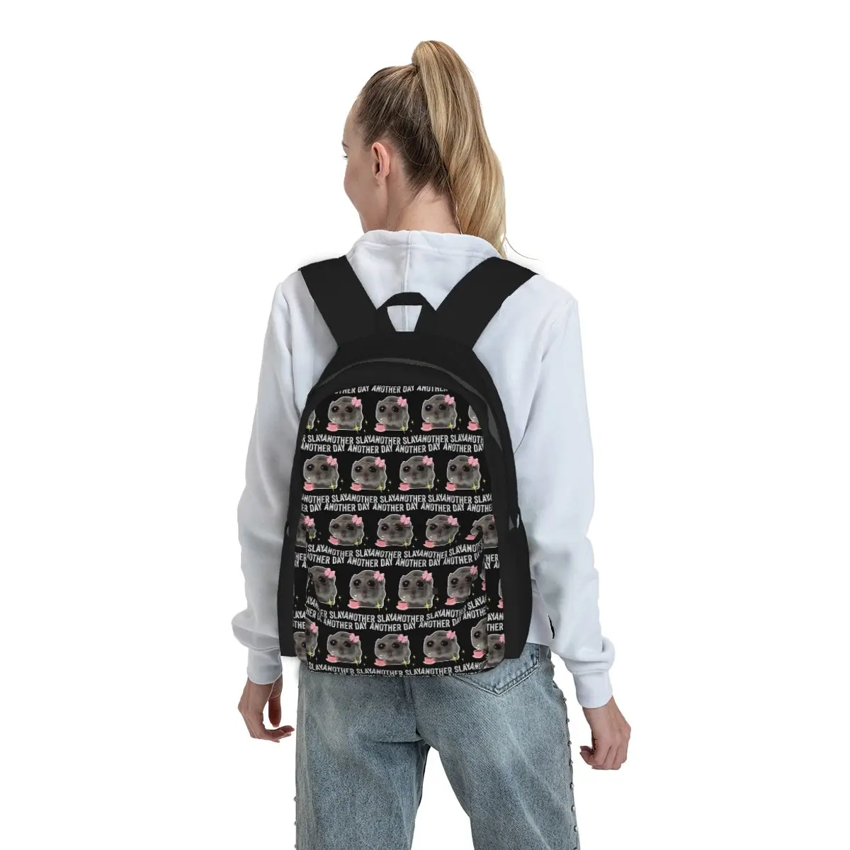 Sad Hamster Another Day Another Slay Backpack Boys Girls BookBag Children School Bag Computer Shoulder Bags for Men Women
Sad Hamster Another Day Another Slay Backpack Boys Girls BookBag Children School Bag Computer Shoulder Bags for Men Women