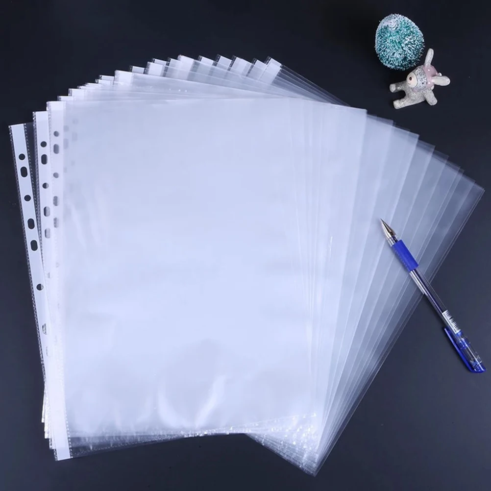 100pcs A4 Clear File Protector 11 Hole Transparent Sheet Protector Non Static Binder Pouch For Office Use
100pcs A4 Clear File Protector 11 Hole Transparent Sheet Protector Non Static Binder Pouch For Office Use