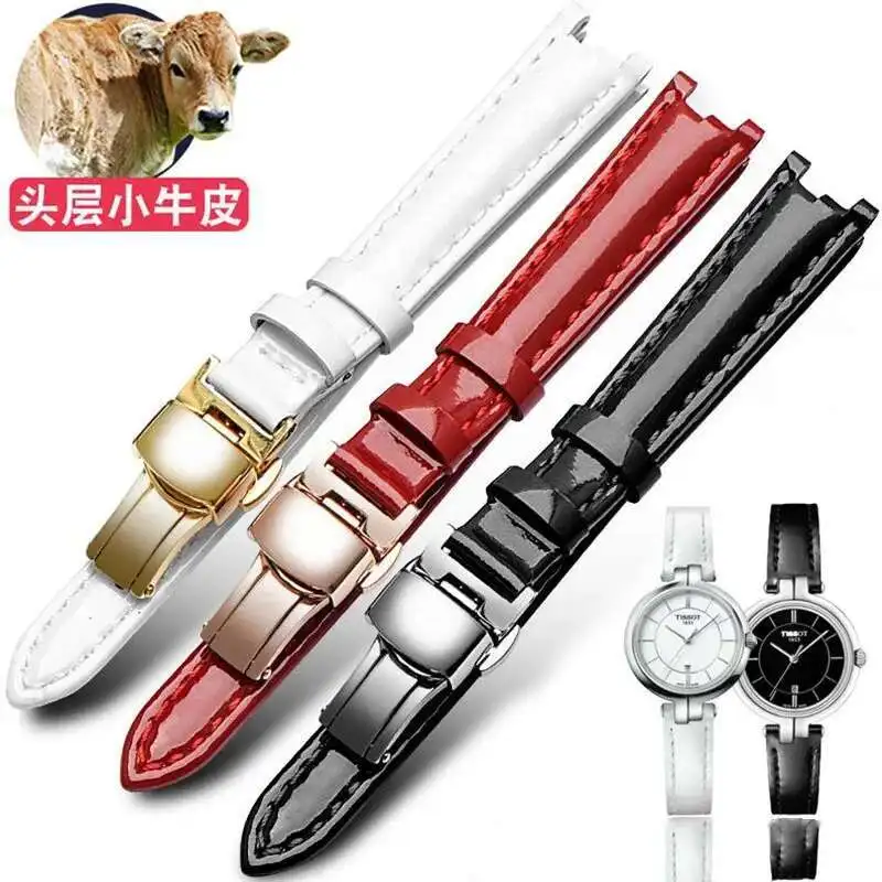 Fashion Shiny Genuine Leather Watchband Lady's 12Mm White Black Blue Special Concaved Strap Fit For Tissot T-Gold T094.210 Watch
Fashion Shiny Genuine Leather Watchband Lady's 12Mm White Black Blue Special Concaved Strap Fit For Tissot T-Gold T094.210 Watch