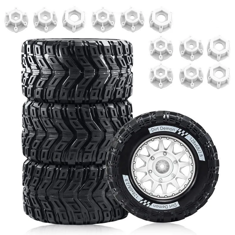 4pcs 128mm 1/10 Monster Stunt Truck Tire 12mm and 14mm Hex for TRXS MAXX ARRMA Granite KRATON Outcast Tamiya Losi Redcat
4pcs 128mm 1/10 Monster Stunt Truck Tire 12mm and 14mm Hex for TRXS MAXX ARRMA Granite KRATON Outcast Tamiya Losi Redcat