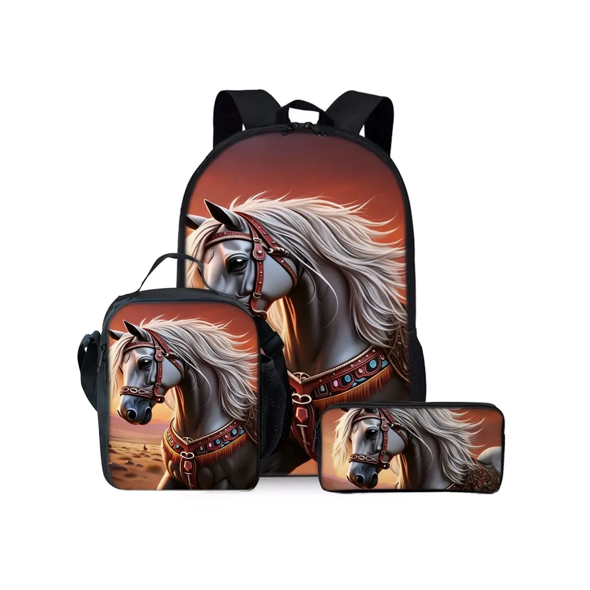 Набор из трех рюкзаков с животными (лошади) для мальчиков и девочек, лучшие подарки, школьный рюкзак с 3D-мультяшным дизайном для детей
Набор из трех рюкзаков с животными (лошади) для мальчиков и девочек, лучшие подарки, школьный рюкзак с 3D-мультяшным дизайном для детей