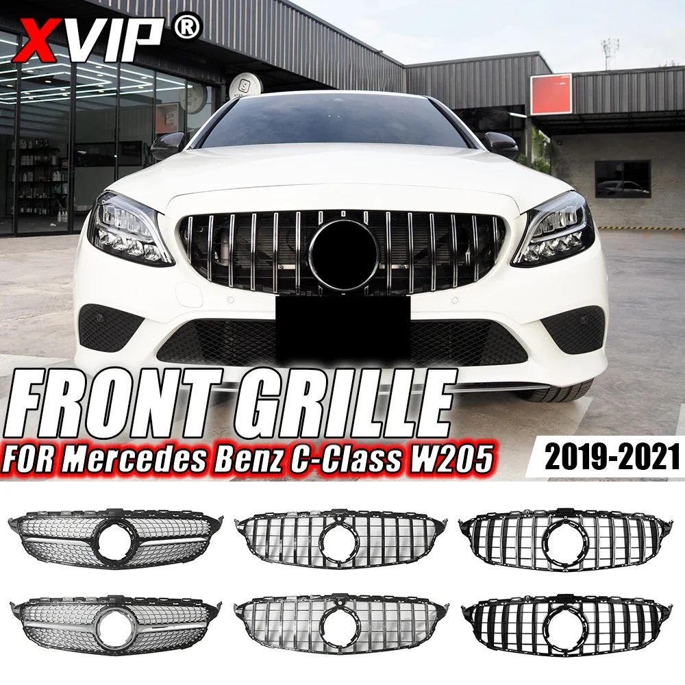 XVIP Chrome Black Diamonds Style Front Bumper Grille For Mercedes Benz C-Class W205 C300 C200 C43 AMG 2019-2021 GTR Style Grille
XVIP Chrome Black Diamonds Style Front Bumper Grille For Mercedes Benz C-Class W205 C300 C200 C43 AMG 2019-2021 GTR Style Grille