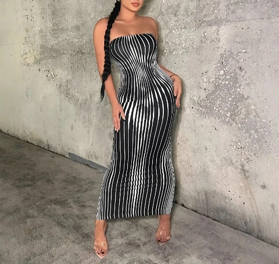 Sexy Elegant Evening Party Dresses Slim Fit Printed Strapless Dress New Fashion 2025Summer Casual Female Womens Clothing Outfits
Sexy Elegant Evening Party Dresses Slim Fit Printed Strapless Dress New Fashion 2025Summer Casual Female Womens Clothing Outfits