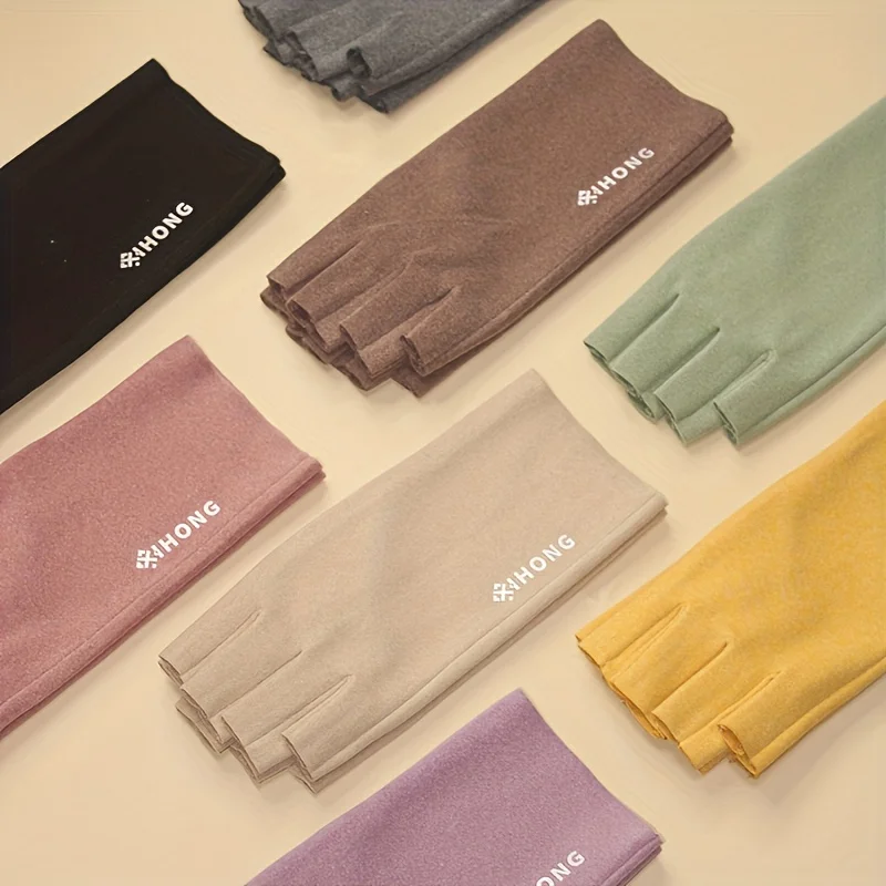 Winter Women's Gloves Thermal Solid Color Mittens New Thin Style Gloves Half-finger For Cold Weather Typing Working Driving
Winter Women's Gloves Thermal Solid Color Mittens New Thin Style Gloves Half-finger For Cold Weather Typing Working Driving