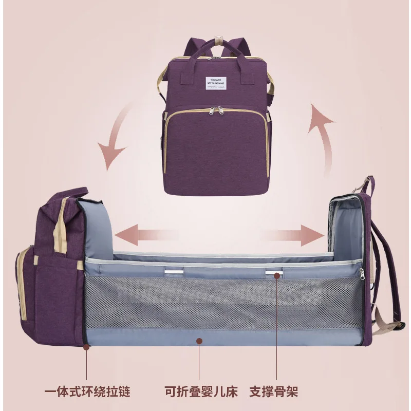 Fashion portable folding bed mommy bag Portable large capacity mother and baby milk bag multi-purpose mommy bed bag
Fashion portable folding bed mommy bag Portable large capacity mother and baby milk bag multi-purpose mommy bed bag