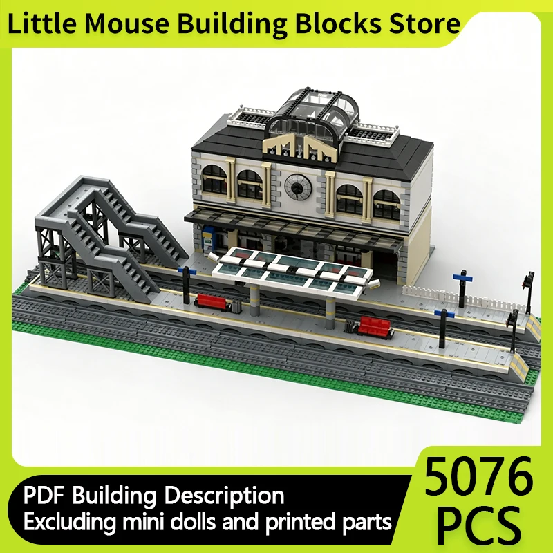 Street View Model MOC Building Bricks Train Station And Platform Modular Technology Gifts Holiday Assemble Children Toys Suit
Street View Model MOC Building Bricks Train Station And Platform Modular Technology Gifts Holiday Assemble Children Toys Suit