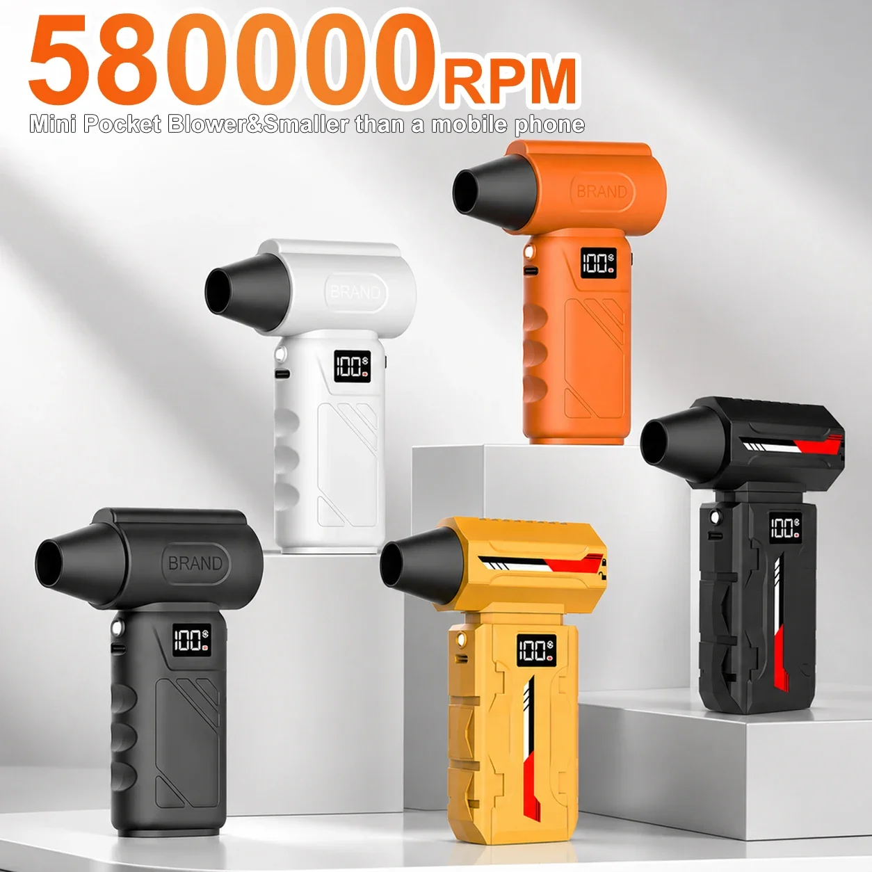 Mini pocket fan, 580,000 RPM turbo hair dryer, portable cordless vacuum cleaner, snow blower, multi-functional cleaning tools
Mini pocket fan, 580,000 RPM turbo hair dryer, portable cordless vacuum cleaner, snow blower, multi-functional cleaning tools