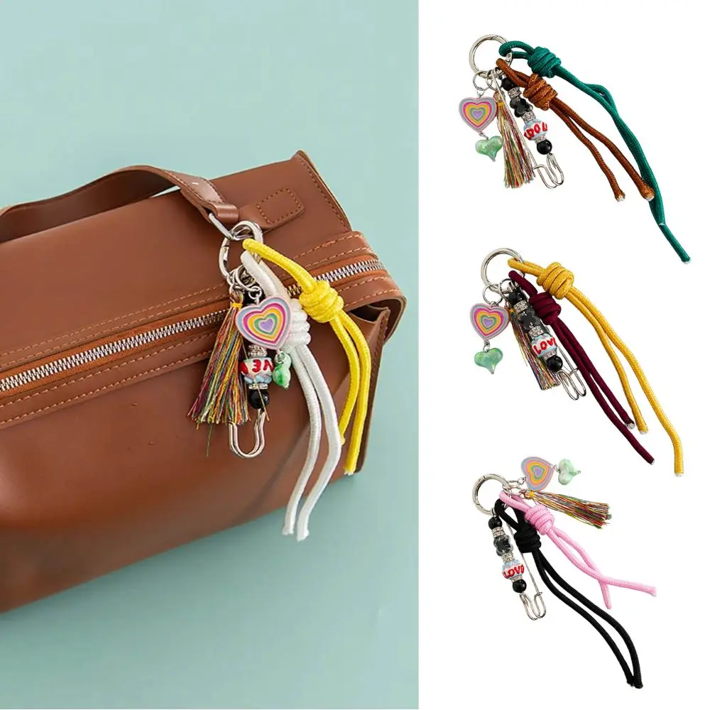 2024 New Woven Rope Keychain Bag Decoration Hanging Keychain Korean Style Acrylic Bead Heart Tassel Phone Case Bag Charms Y2k
2024 New Woven Rope Keychain Bag Decoration Hanging Keychain Korean Style Acrylic Bead Heart Tassel Phone Case Bag Charms Y2k