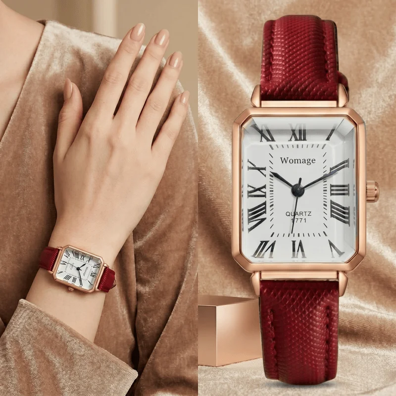 Elegant Women's Watches Luxury Brand Retro Square Ladies Wristwatches Simple Fashion Leather Belt Quartz Clock Gift Reloj Mujer
Elegant Women's Watches Luxury Brand Retro Square Ladies Wristwatches Simple Fashion Leather Belt Quartz Clock Gift Reloj Mujer