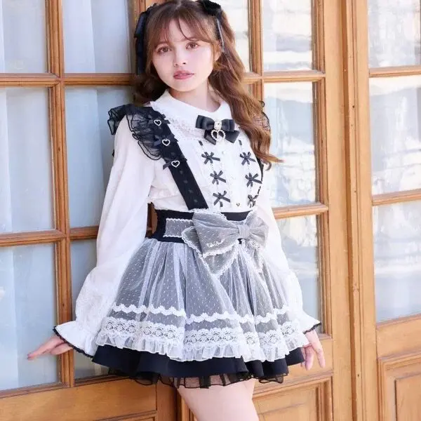 Japanese Style Off Shoulder Girls High Waist Lolita Skirt with Big Bow Back Lace Layered Mini Skirts for Women Summer 2026 New
Japanese Style Off Shoulder Girls High Waist Lolita Skirt with Big Bow Back Lace Layered Mini Skirts for Women Summer 2026 New
