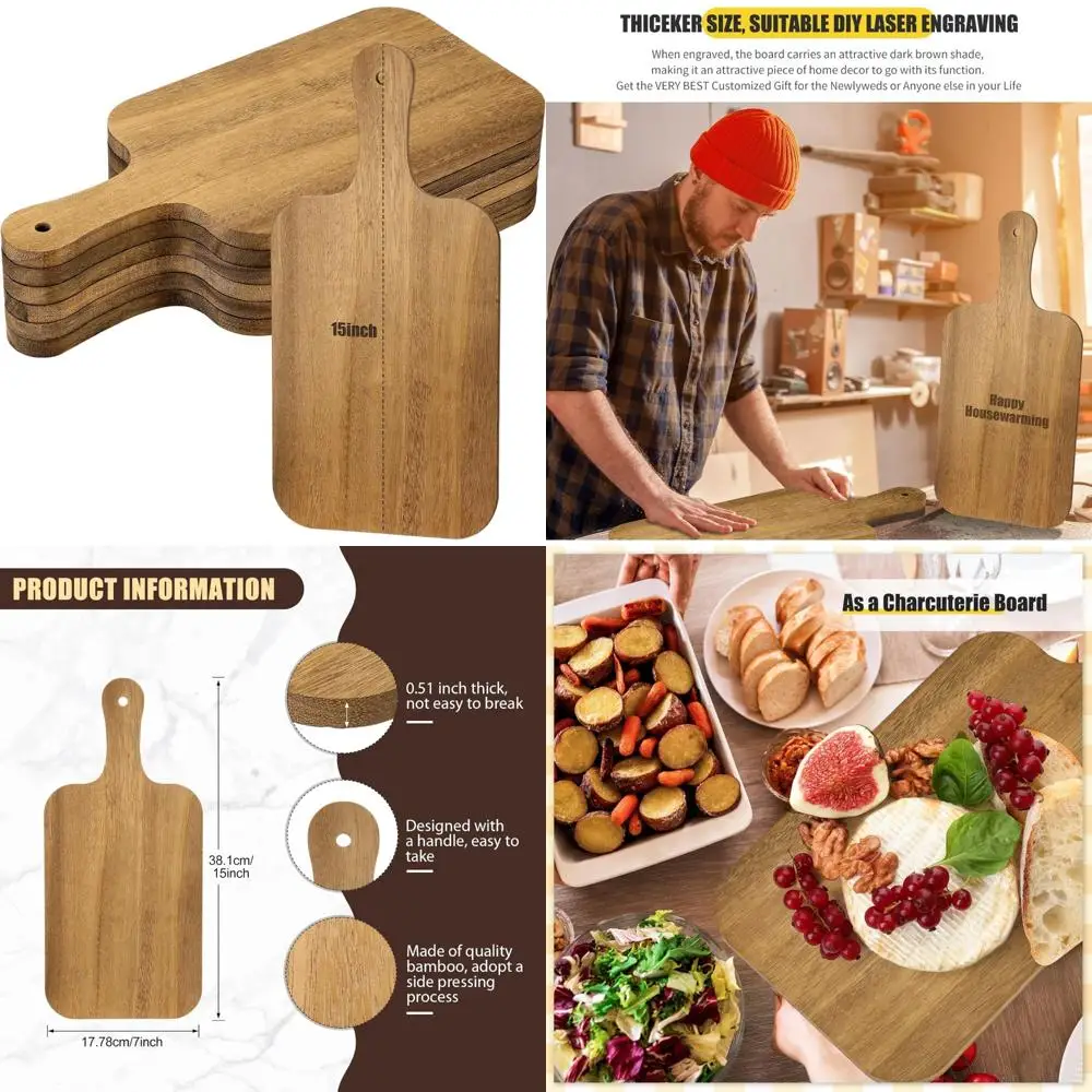 Набор из 6 толстых деревянных досок для разделения, сервировки, мясных изделий, лазерной гравировки, идеально подходит для подарков на День матери
Набор из 6 толстых деревянных досок для разделения, сервировки, мясных изделий, лазерной гравировки, идеально подходит для подарков на День матери