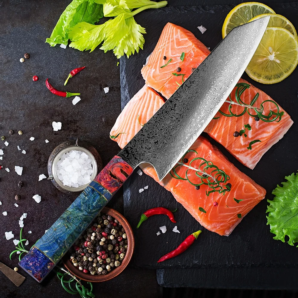 Нож Kiritsuke с произвольной ручкой 10Cr15MoV 67 слоев лезвие из дамасской стали шеф-повар мясницкий нож для нарезки кухонные ножи инструменты для готовки
Нож Kiritsuke с произвольной ручкой 10Cr15MoV 67 слоев лезвие из дамасской стали шеф-повар мясницкий нож для нарезки кухонные ножи инструменты для готовки