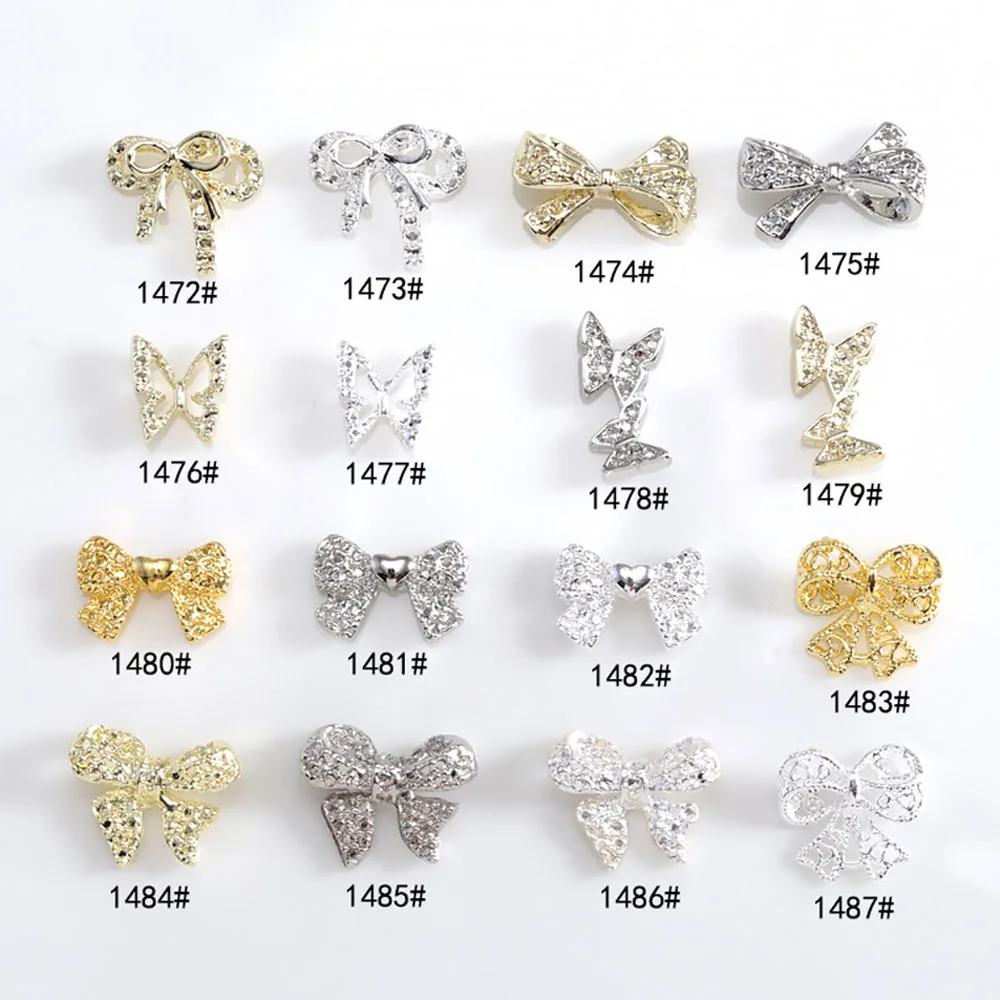 10Pcs/lot 3D Alloy Bow Tie Nail Art Charms Jewelry Flatback Rhinestone Ornament Nail Art Accessories Shiny Bowknot Decorations
10Pcs/lot 3D Alloy Bow Tie Nail Art Charms Jewelry Flatback Rhinestone Ornament Nail Art Accessories Shiny Bowknot Decorations